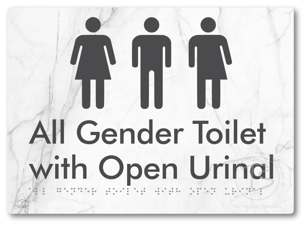 All Gender Toilet with Open Urinal