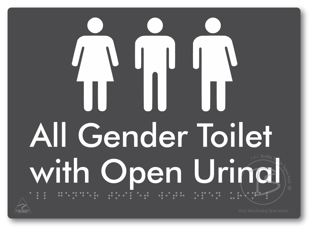 All Gender Toilet with Open Urinal