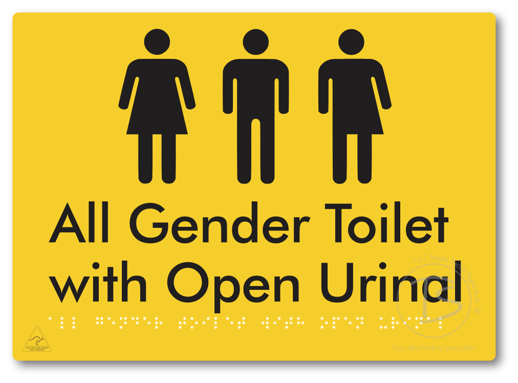All Gender Toilet with Open Urinal