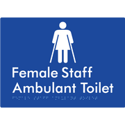 Female Staff Ambulant Toilet - Braille Tactile Signs Aust.