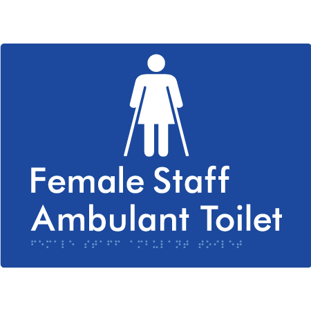 Female Staff Ambulant Toilet - Braille Tactile Signs Aust.