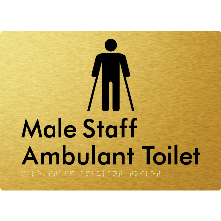 Male Staff Ambulant Toilet - Braille Tactile Signs Aust.