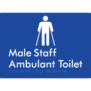 Male Staff Ambulant Toilet - Braille Tactile Signs Aust.