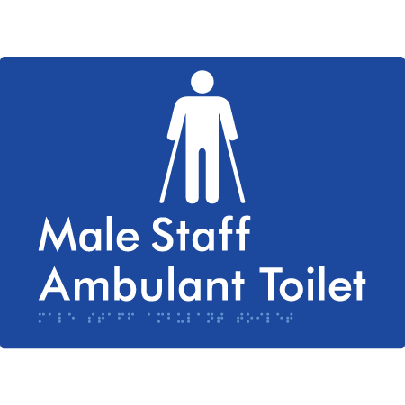 Male Staff Ambulant Toilet - Braille Tactile Signs Aust.