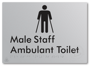 Male Staff Ambulant Toilet - Braille Tactile Signs Aust.