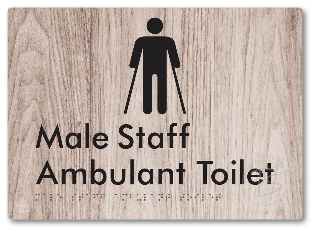 Male Staff Ambulant Toilet - Braille Tactile Signs Aust.
