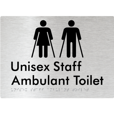 Unisex Staff Ambulant Toilet - Braille Tactile Signs Aust.