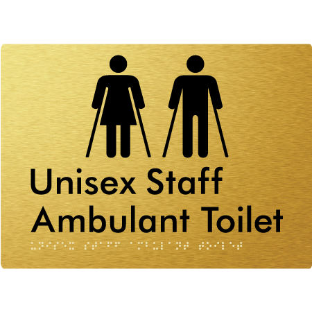 Unisex Staff Ambulant Toilet - Braille Tactile Signs Aust.