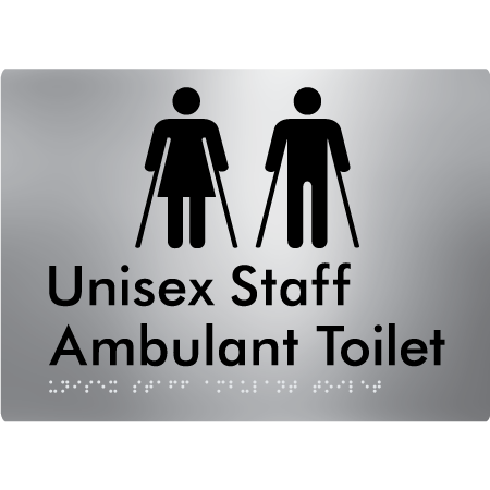 Unisex Staff Ambulant Toilet - Braille Tactile Signs Aust.