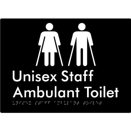 Unisex Staff Ambulant Toilet - Braille Tactile Signs Aust.