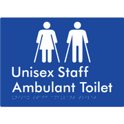 Unisex Staff Ambulant Toilet - Braille Tactile Signs Aust.