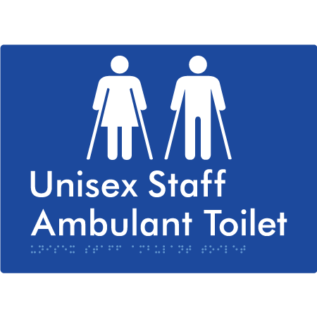 Unisex Staff Ambulant Toilet - Braille Tactile Signs Aust.