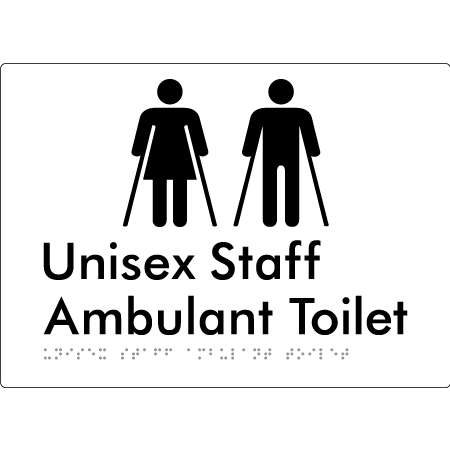 Unisex Staff Ambulant Toilet - Braille Tactile Signs Aust.