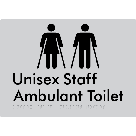 Unisex Staff Ambulant Toilet - Braille Tactile Signs Aust.