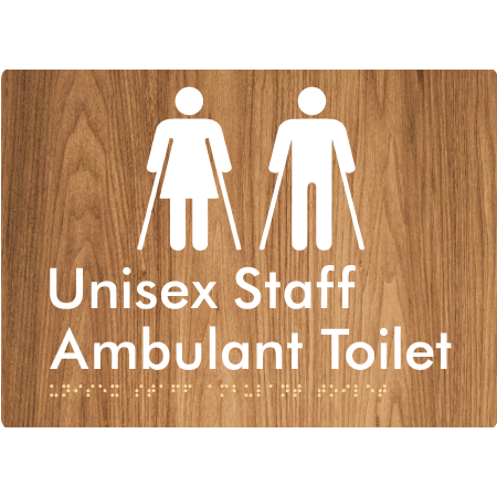 Unisex Staff Ambulant Toilet - Braille Tactile Signs Aust.