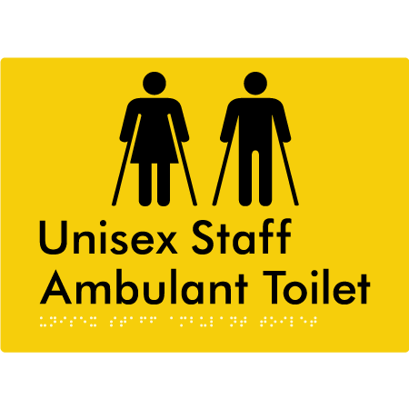 Unisex Staff Ambulant Toilet - Braille Tactile Signs Aust.