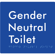 Gender Neutral Toilet - Braille Tactile Signs Aust.
