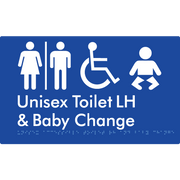 Unisex Accessible Toilet LH and Baby Change w/ Air Lock - Braille Tactile Signs Aust.