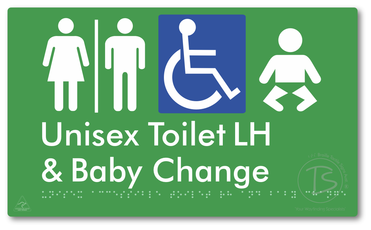 Unisex Accessible Toilet LH and Baby Change with Air Lock