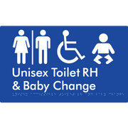 Unisex Accessible Toilet RH and Baby Change w/ Air Lock - Braille Tactile Signs Aust.