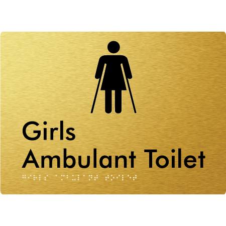 Girls Ambulant Toilet - Braille Tactile Signs Aust.
