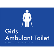 Girls Ambulant Toilet - Braille Tactile Signs Aust.
