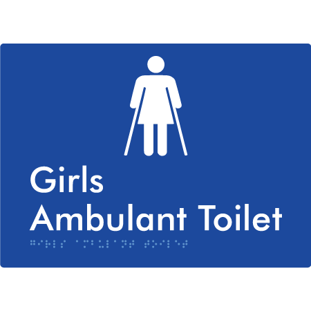 Girls Ambulant Toilet - Braille Tactile Signs Aust.