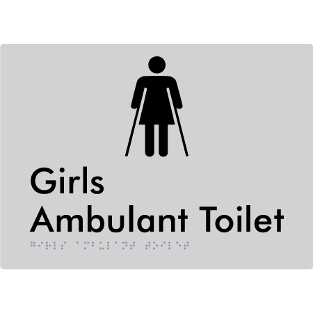 Girls Ambulant Toilet - Braille Tactile Signs Aust.