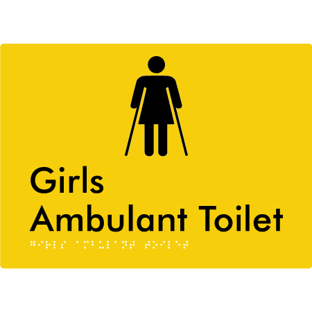 Girls Ambulant Toilet - Braille Tactile Signs Aust.