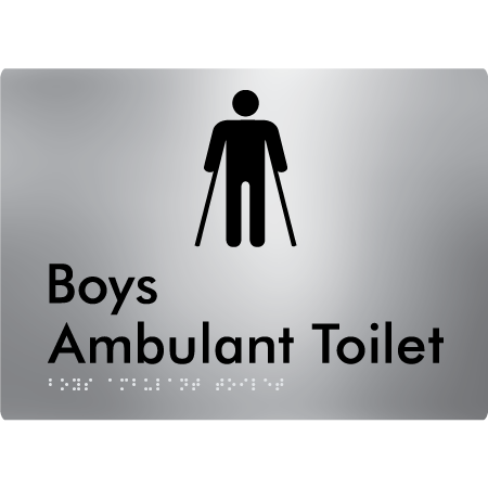 Boys Ambulant Toilet - Braille Tactile Signs Aust.