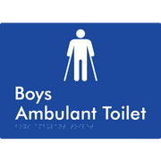 Boys Ambulant Toilet - Braille Tactile Signs Aust.