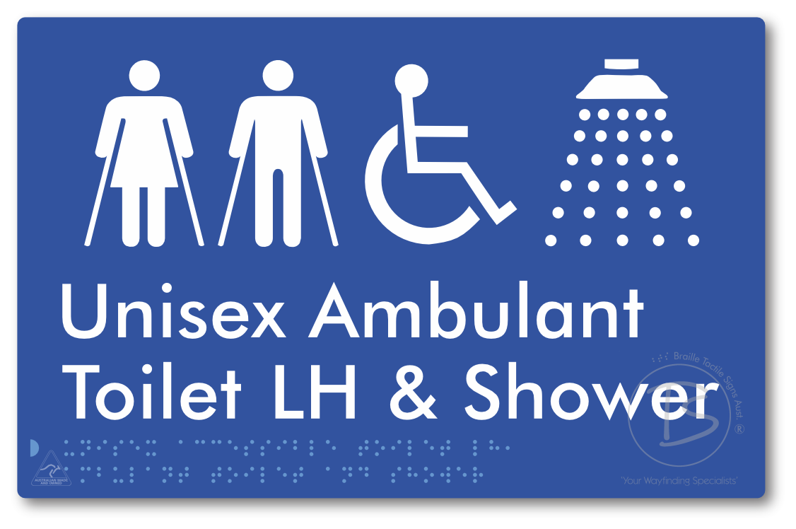 Unisex Accessible Toilet LH, Ambulant Toilet and Shower