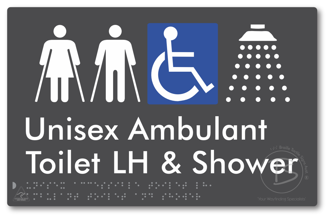 Unisex Accessible Toilet LH, Ambulant Toilet and Shower