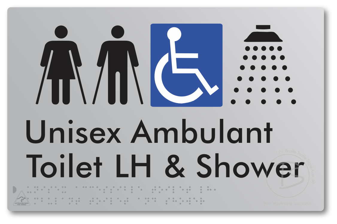 Unisex Accessible Toilet LH, Ambulant Toilet and Shower