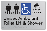 Unisex Accessible Toilet LH, Ambulant Toilet and Shower