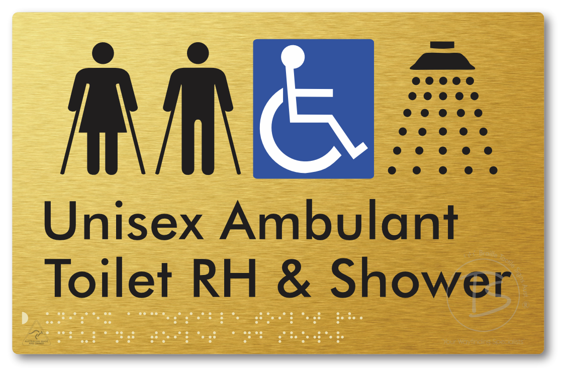 Unisex Accessible Toilet RH, Ambulant Toilet and Shower