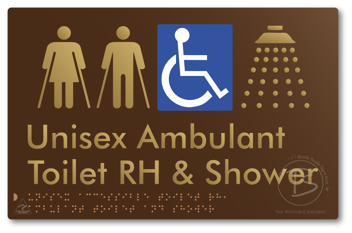 Unisex Accessible Toilet RH, Ambulant Toilet and Shower