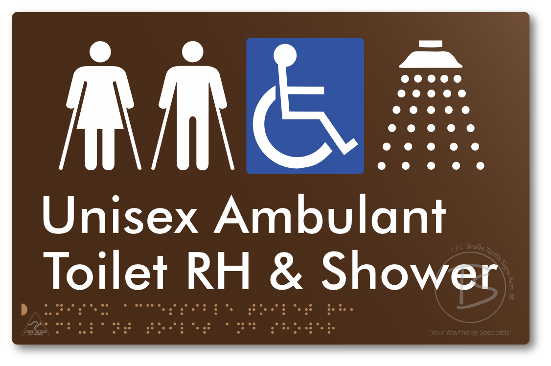 Unisex Accessible Toilet RH, Ambulant Toilet and Shower