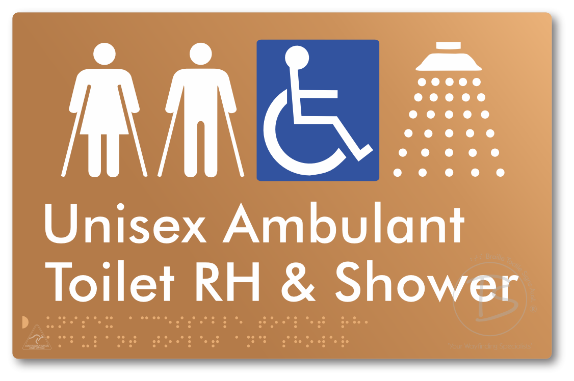 Unisex Accessible Toilet RH, Ambulant Toilet and Shower