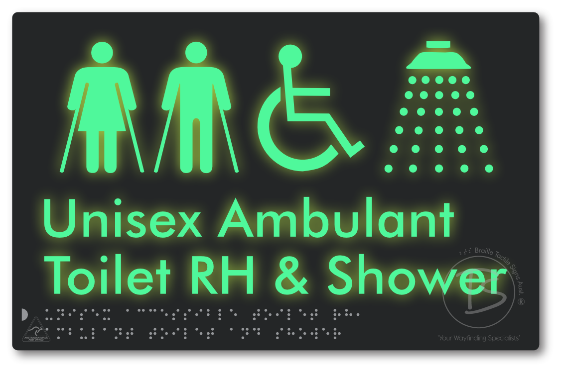 Unisex Accessible Toilet RH, Ambulant Toilet and Shower