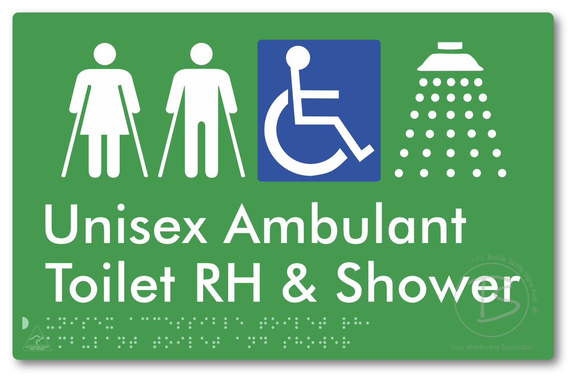 Unisex Accessible Toilet RH, Ambulant Toilet and Shower