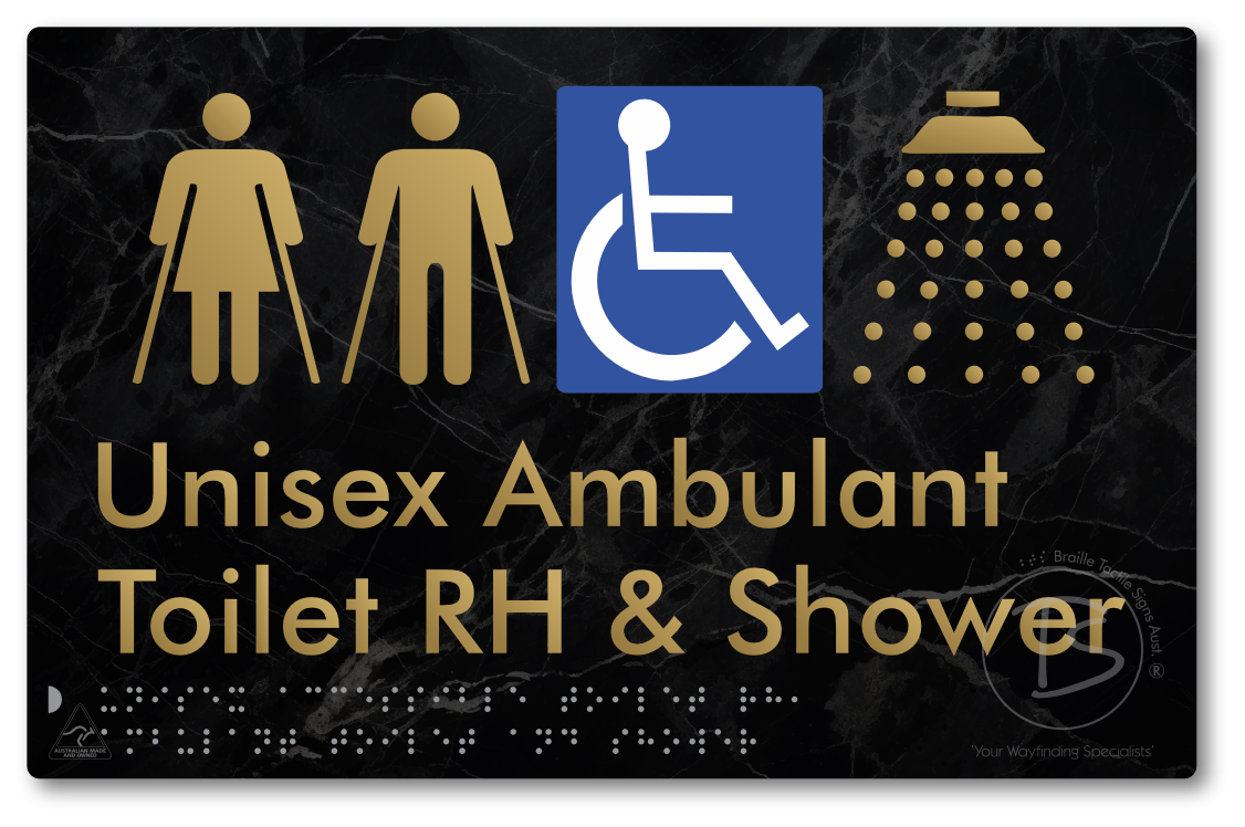 Unisex Accessible Toilet RH, Ambulant Toilet and Shower