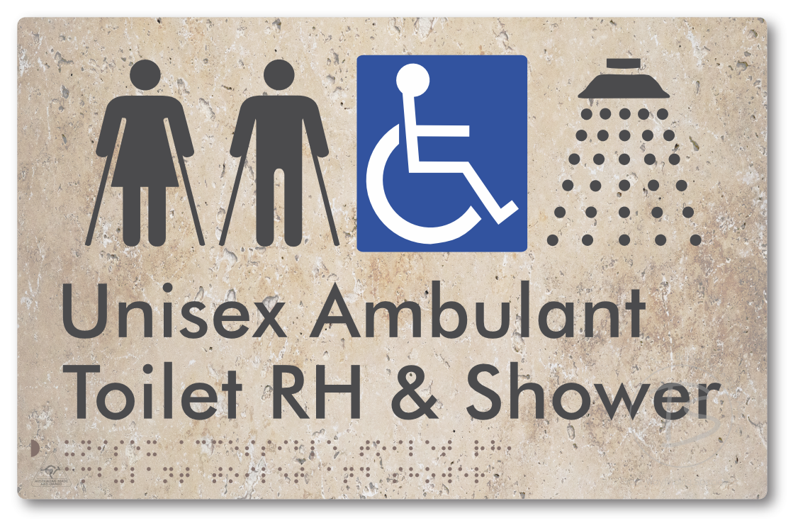 Unisex Accessible Toilet RH, Ambulant Toilet and Shower