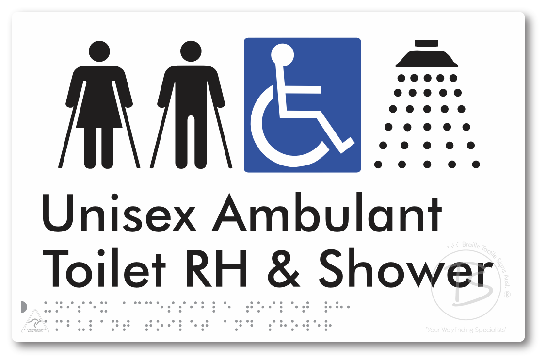 Unisex Accessible Toilet RH, Ambulant Toilet and Shower