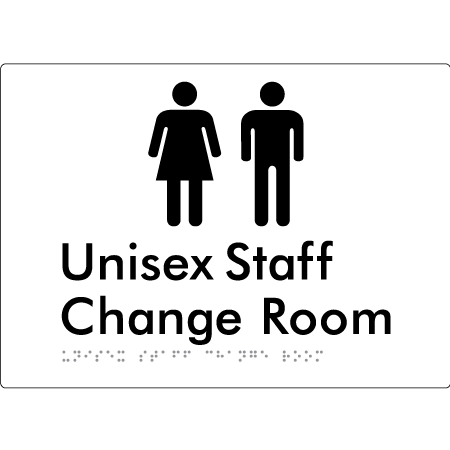 Unisex Staff Change Room - Braille Tactile Signs Aust.