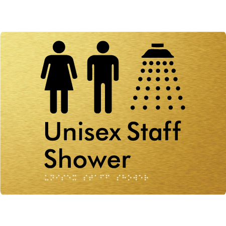 Unisex Staff Shower - Braille Tactile Signs Aust.