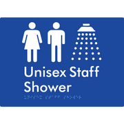 Unisex Staff Shower - Braille Tactile Signs Aust.