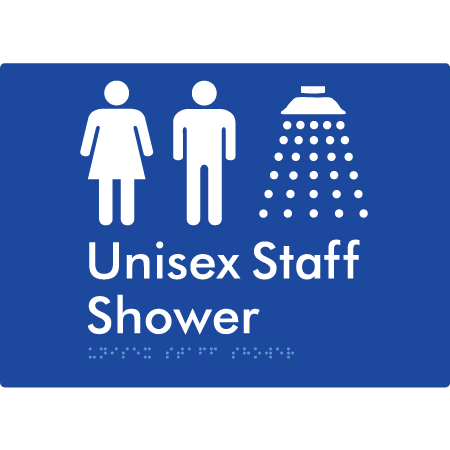 Unisex Staff Shower - Braille Tactile Signs Aust.