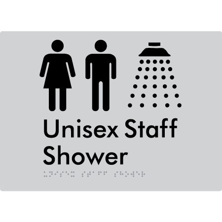 Unisex Staff Shower - Braille Tactile Signs Aust.