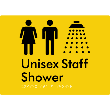 Unisex Staff Shower - Braille Tactile Signs Aust.